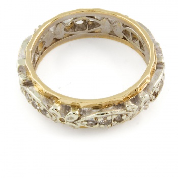 9ct gold Lab grown Spinel full eternity Ring size L